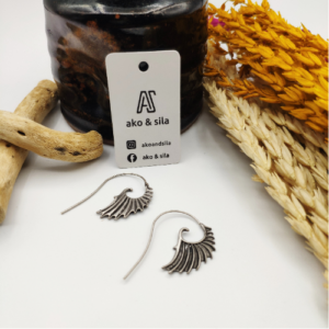 Silver Wing Stud Earrings