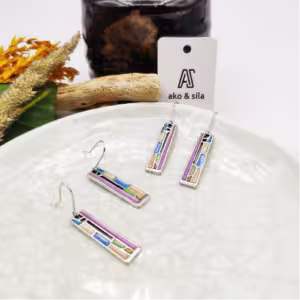 Multicolor Bar Drop Earrings