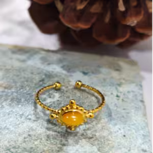 Yellow Sunburst Ring