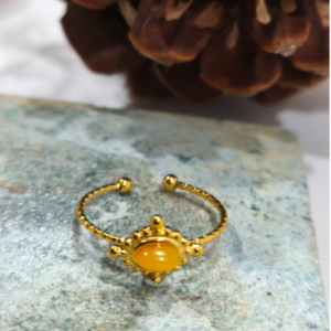 Yellow Sunburst Ring