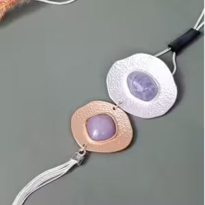 Lilac Disc Necklace