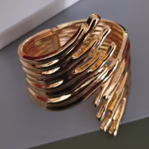 Gold Layered Spike Cuff Bracelet
