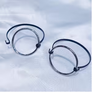 Gunmetal Double Hoop Bracelet