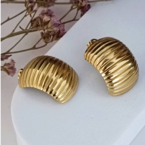 Gold Ribbed Dome Studs