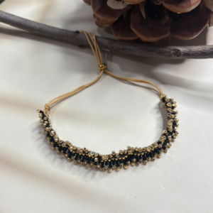 Black Acrylic Cuff Bracelet