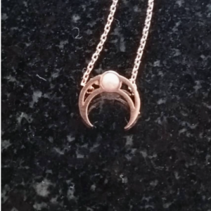Rose Gold Crescent Necklace