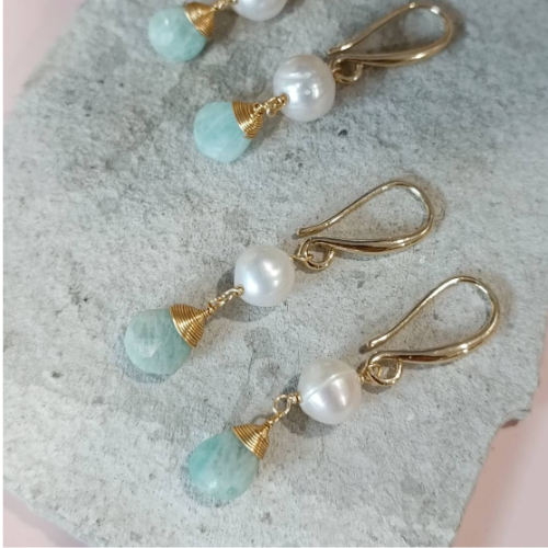 Peal In Caribbean Earrings