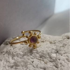 Purple Floral Ring