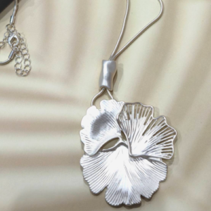 Silver Flower Cluster Pendant Necklace