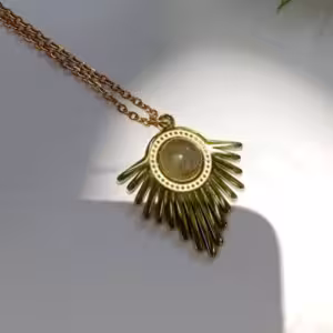 Grey Sunray Necklace