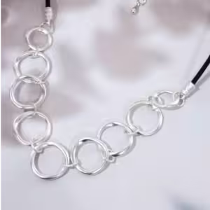 Silver Open Circle Necklace