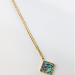 Abalone Square Pendant Necklace