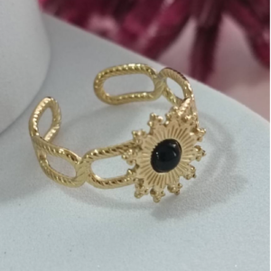 Black Crown Stone Ring