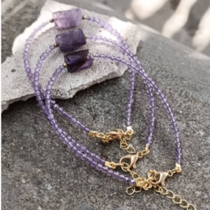 Lilac Charm Stone Bracelet