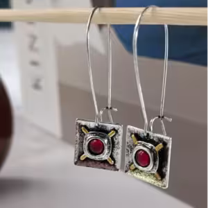 Mosaic Square Drop Earrings