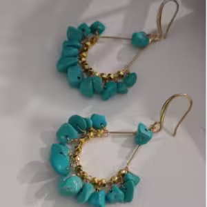 Turquoise Hoop Earrings