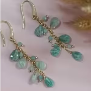 Larimar Cluster Earrings