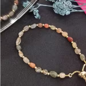 Mixed Brown Faceted Stone Bracelet