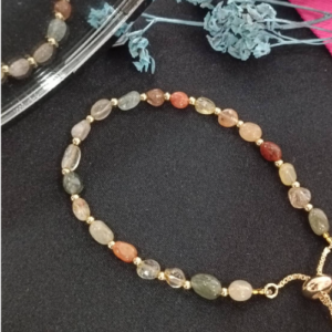 Mixed Brown Faceted Stone Bracelet