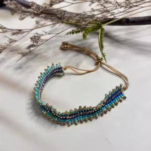 Deep Blue Acrylic Cuff Bracelet