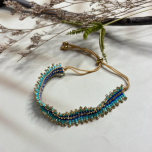 Deep Blue Acrylic Cuff Bracelet