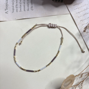 Dark Brown Acrylic Beaded Bracelet