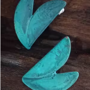 Turquoise Chevron CEarrings