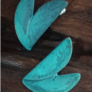 Aqua Chevron Earrings