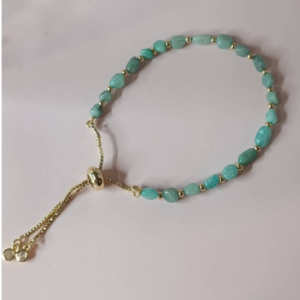Green Beaded Tassel Bracelet