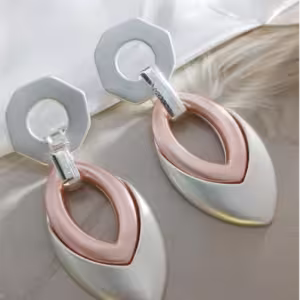 Rose Gold Layered Teardrop Earrings