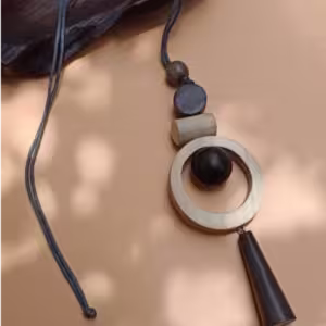 Neutral Ring Tassel Necklace