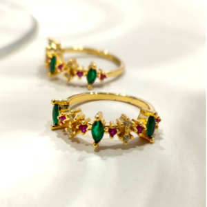 Multicolor Floral Stone Ring