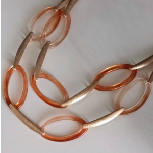 Acrylic Oval Link Necklace