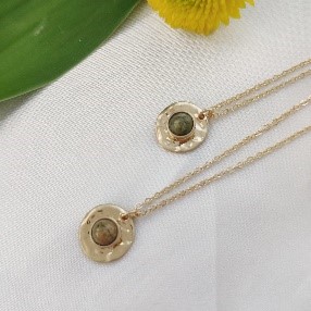 Olive Halo Necklace