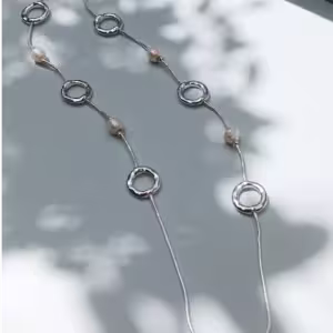 Pearl Circle Long Necklace