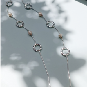 Pearl Circle Long Necklace