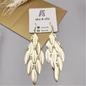Gold Leaf Cluster Earrings