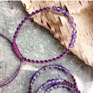 Deep Purple Stone Bracelet