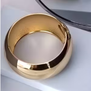 Gold Wide Bangle Bracelet