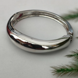 Silver Smooth Hinged Bracelet