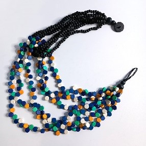 Multicolor Beaded Multi Strand Necklace