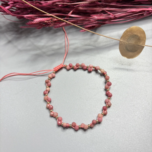 Pink Natural Stone Bracelet