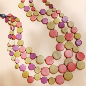 Pastel Disc Layer Necklace