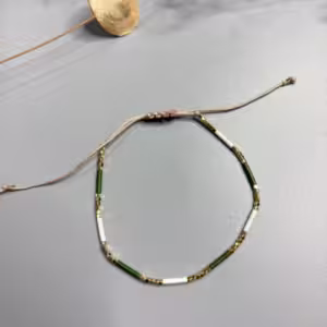 Green Acrylic Beaded Bracelet