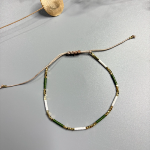Green Acrylic Beaded Bracelet