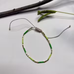 Light Green Acrylic Beaded Bracelet