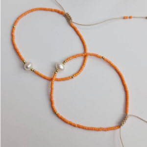 Orange Pearl Accent Bracelet