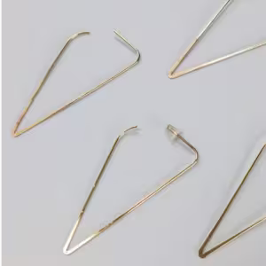 Gold Triangle Threader Earrings