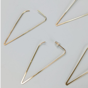Gold Triangle Threader Earrings