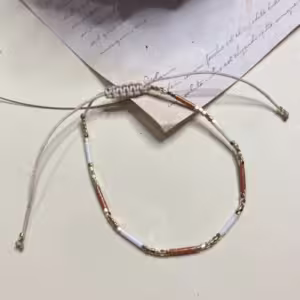Brown Acrylic Beaded Bracelet